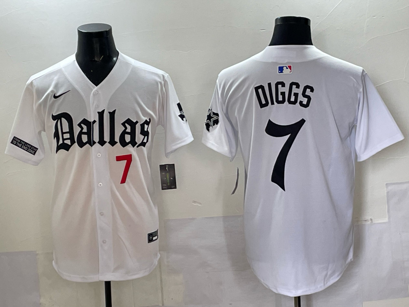 Men Dallas Cowboys 7 Diggs white Nike 2025 NFL Jersey 013